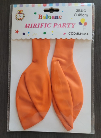 Set 2 baloane latex jumbo portocaliu 45 cm [5]