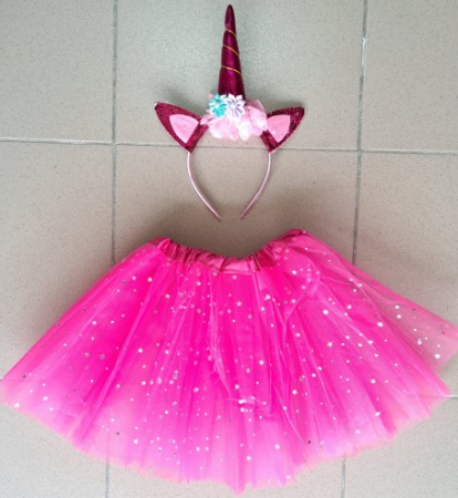 Set 2 piese costum Unicorn roz [1]