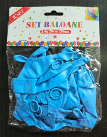 Set 20 baloane latex link o loon albastru 28 cm [3]
