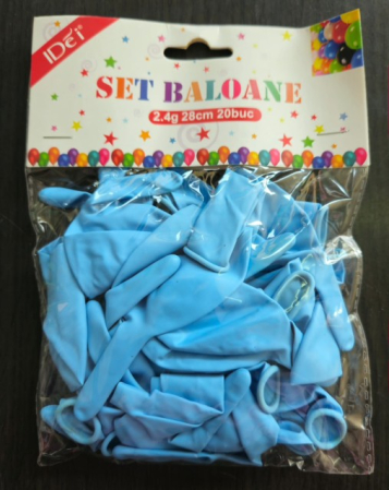 Set 20 baloane latex link o loon albastru deschis 28 cm [3]