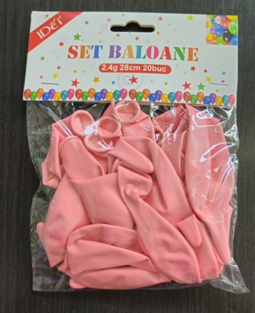 Set 20 baloane latex link o loon roz deschis 28 cm [3]