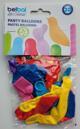 Set 20 baloane latex multicolor forme variate [7]