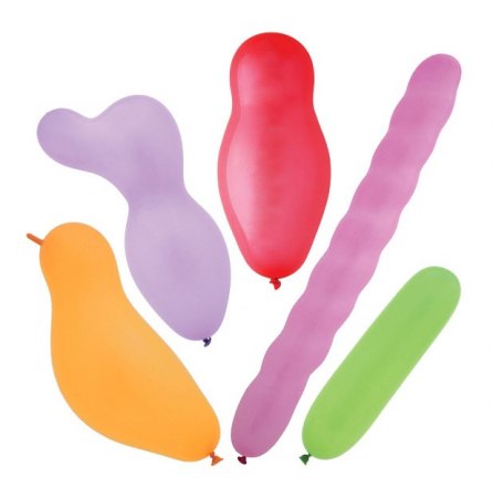 Fata - Baloane & decoratiuni - Set 20 baloane latex multicolor forme variate