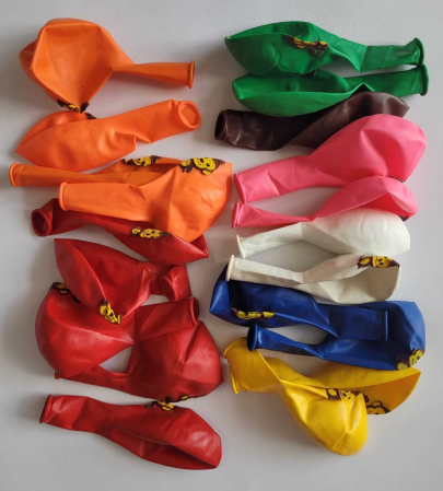Set 20 baloane latex multicolore imprimate cu maimuta 30 cm [9]