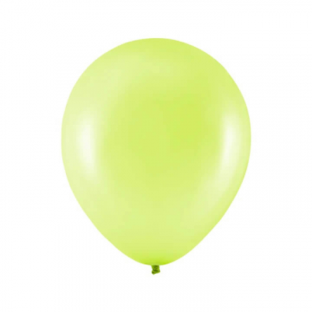 Masha - Decoratiuni pentru petrecere tematica - Set 20 baloane latex verde lime metalizat 13 cm