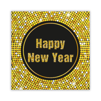 Black Friday - Set 20 servetele Happy New Year / La multi ani 3 straturi 33 * 33 cm
