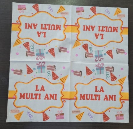Set 20 servetele La multi ani cadou 33 cm [1]
