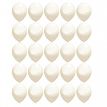 Set 25 Baloane latex alb 30cm [1]