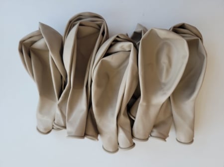 Set 25 baloane latex alb nisip 30 cm [4]
