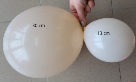Set 25 baloane latex alabaster / warm white 30 cm [5]