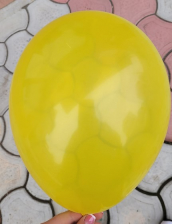 Set 25 baloane latex galben transparent 30 cm [1]