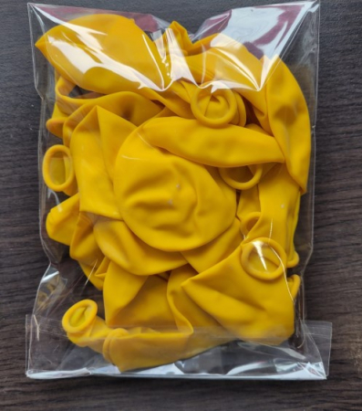 Set 25 baloane latex galben transparent 30 cm [3]
