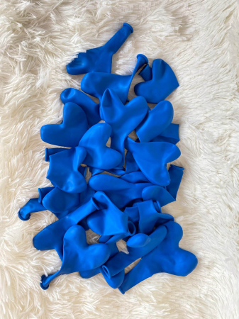 Set 25 baloane latex inima albastra 28 cm [3]