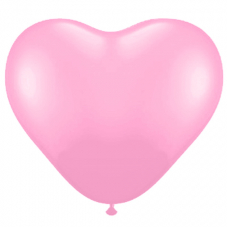 Set 25 Baloane latex inima roz 28 cm [0]