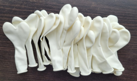 Set 25 baloane latex inimi albe 12 cm [2]