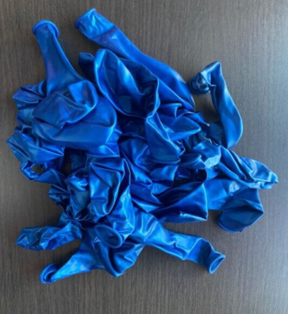 Set 25 baloane latex metalizat / sidef albastru 28cm [3]