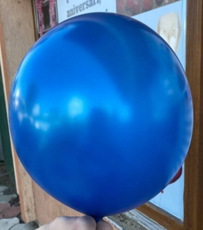 Set 25 Baloane latex metalizat albastru 28 cm [1]