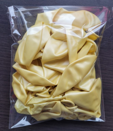 Set 25 baloane latex metalizat galben deschis 28 cm [3]