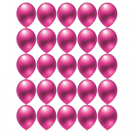 Set 25 Baloane latex metalizat roz 27 cm [4]