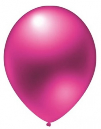 Baloane latex metalizate 30 cm - Set 25 balone latex metalizat / sidefat roz, pink 28 cm