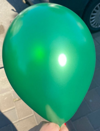 Set 25 balone latex metalizat / sidefat verde 28 cm [2]