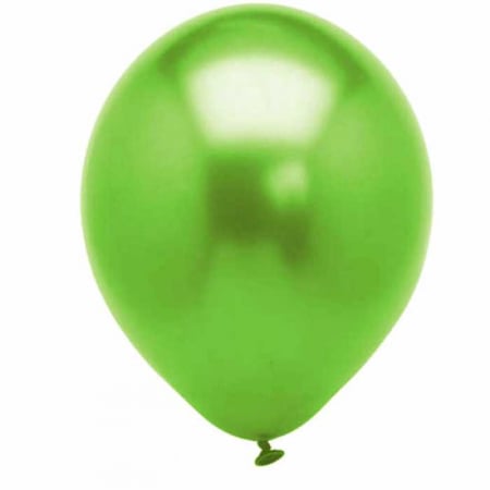 Set 25 baloane latex metalizat verde deschis 28 cm [0]