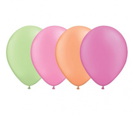 Fluturi - Baloane & Decoratiuni - Set 25 baloane latex neon multicolor 26 cm
