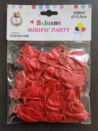 Set 25 baloane latex rosu 13 cm [4]