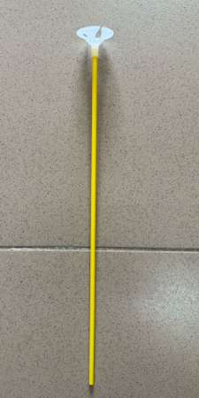 Set 25 Bete suport cu rozete pentru baloane latex galben [2]