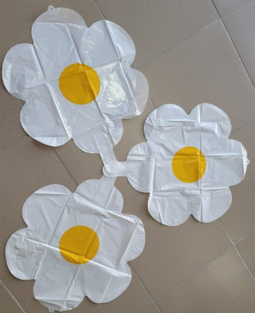 Set 3 baloane folie floare margareta 50 x 40 cm [1]