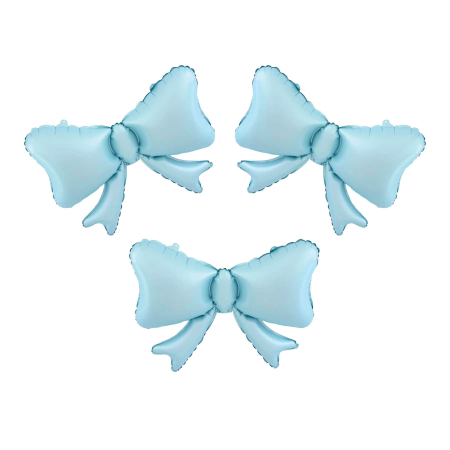 Venire acasa din maternitate - Set 3 baloane folie fundite albastru deschis 55 cm