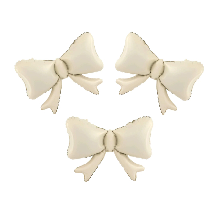 Baloane folie - Set 3 baloane folie fundite crem/bej 55 cm