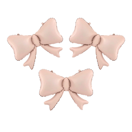 Petreceri tematice - Decoratiuni & accesorii - Set 3 baloane folie fundite roz deschis 55 cm