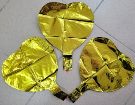 Set 3 baloane folie inima aurie 25 cm [1]