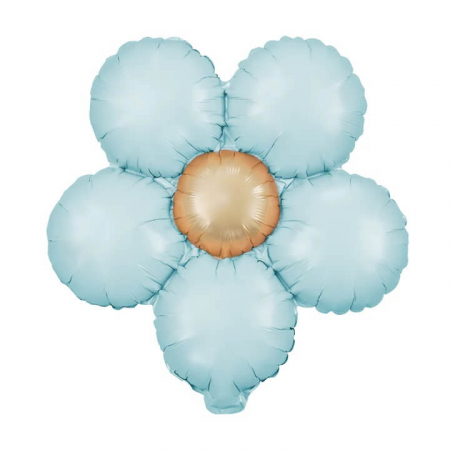 Masha - Decoratiuni pentru petrecere tematica - Set 3 baloane folie margareta albastru 45 cm