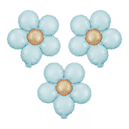 Set 3 baloane folie margareta albastru 45 cm [1]