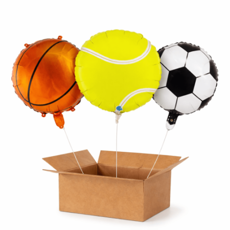 Baloane cu heliu din folie - Set 3 baloane heliu mingi sport 45 cm