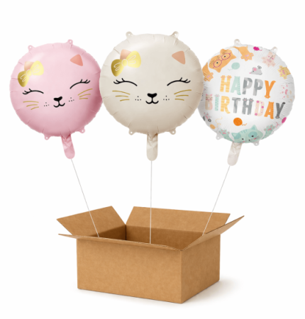 Pisici - Set 3 baloane heliu pisici 45 cm