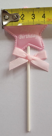 Set 4 decoratiuni briose stelute roz 4.5 cm [3]