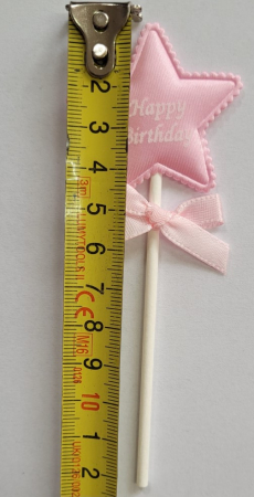 Set 4 decoratiuni briose stelute roz 4.5 cm [4]