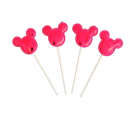 Minnie Mouse - Prima aniversare cu baloane & decoratiuni - Set 4 buc. topper rosu, soricel