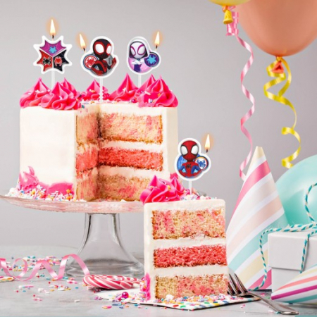 Set 4 lumanari tort Spidey 4.5 cm [3]