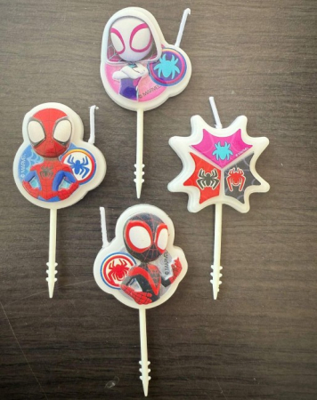 Set 4 lumanari tort Spidey 4.5 cm [1]