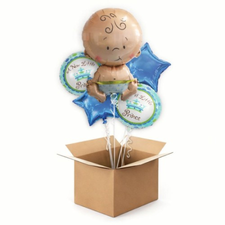 Baloane cu heliu din folie - Set 5 baloane Bebelus Baiat heliu