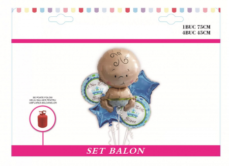 Set 5 baloane bebelus baiat new little prince [7]