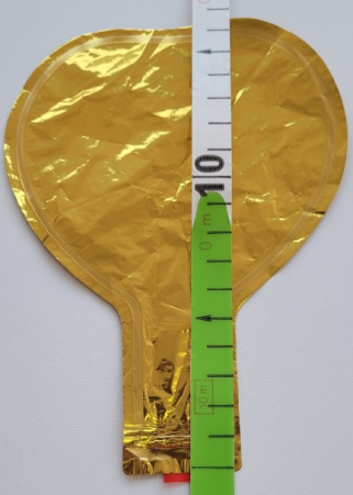 Set 5 baloane folie inimioare aurie 10 cm [2]