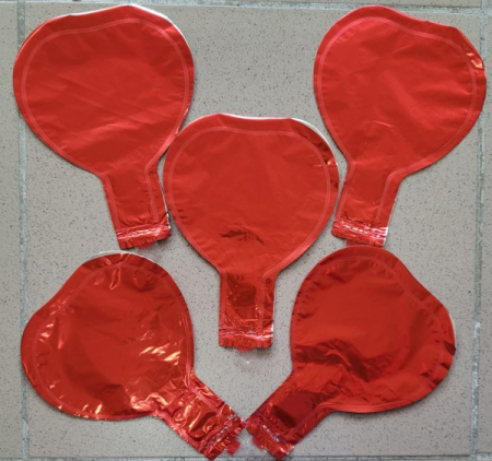 Set 5 baloane folie inimioare rosu 10 cm [3]