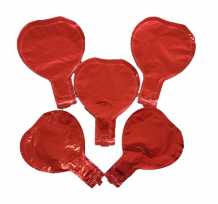 Valentine's Day & Dragobete - Baloane din folie cu heliu - Set 5 baloane folie inimioare rosu 10 cm