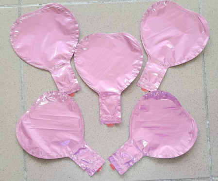 Set 5 baloane folie inimioare roz deschis 10 cm [3]