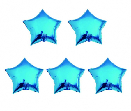 Baloane folie - Set 5 baloane folie stea albastra 25 cm